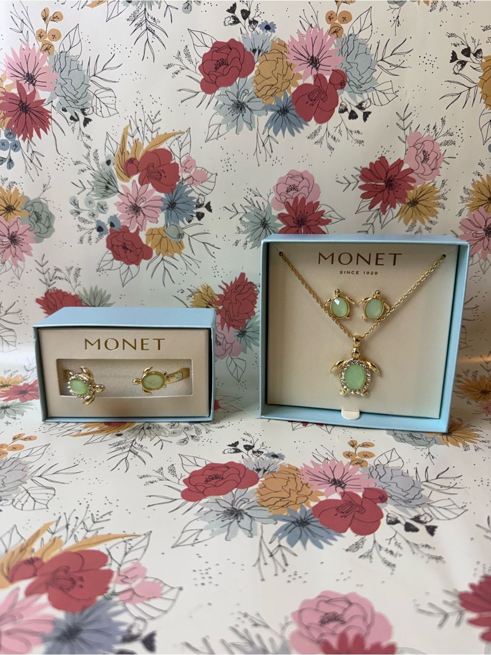 Monet Turtle Jewelry Set